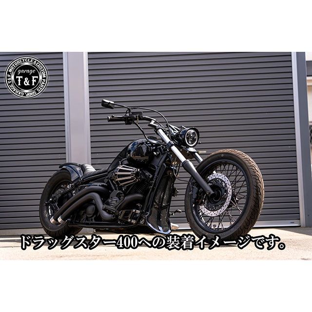 ガレージT&amp;F 汎用 極太Zバーハンドル（ナロータイプ） 4インチ 25.4mm（ブラック） T&amp;F_2