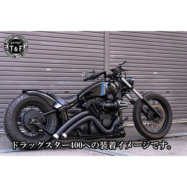 ガレージT&amp;F 汎用 極太Zバーハンドル（ナロータイプ） 4インチ 25.4mm（ブラック） T&amp;F_3