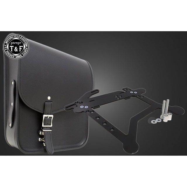 ガレージT&F エリミネーター400 純正リアフェンダー用サドルバックSET（ブラック） T&F