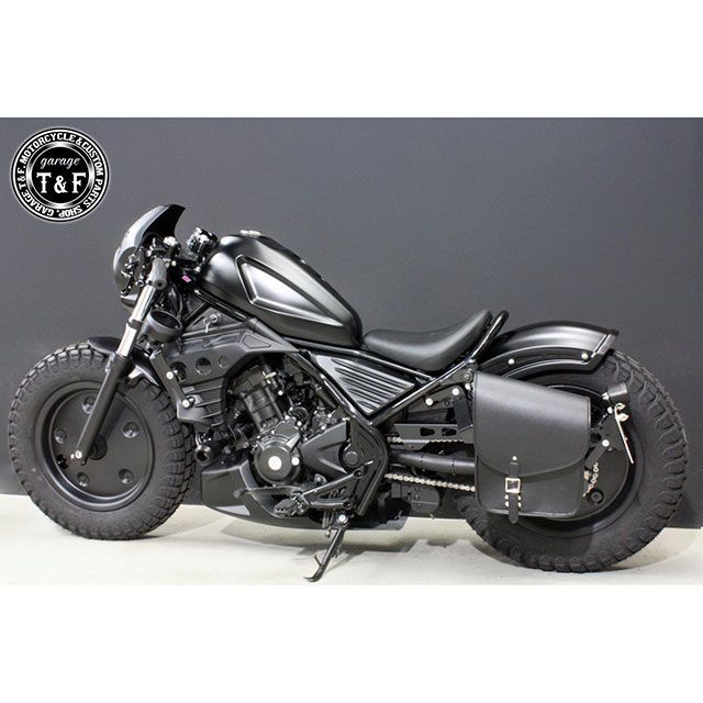 ガレージT&F レブル250 レブル250 ショートリアフェンダー用サドルバックSET（ブラック） T&F_6