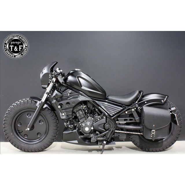 ガレージT&F レブル250 レブル250 ショートリアフェンダー用サドルバックSET（ブラック） T&F_7