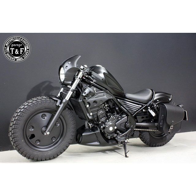 ガレージT&F レブル250 レブル250 ショートリアフェンダー用サドルバックSET（ブラック） T&F_8