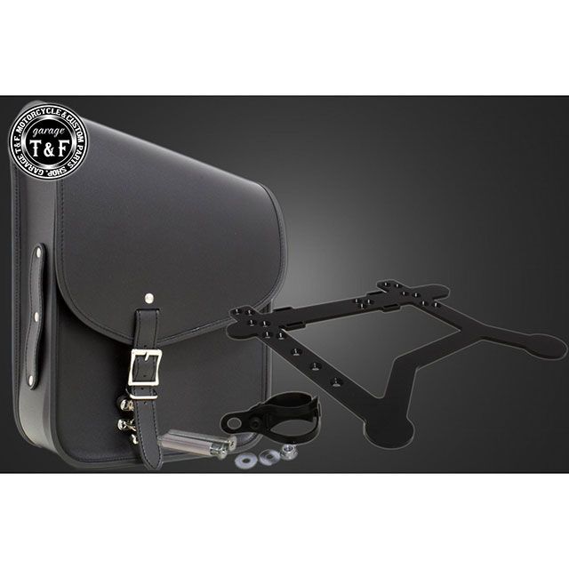 ガレージT&F スティード400 カスタムフェンダー用サドルバックSET（ブラック） T&F