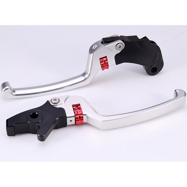 SPEEDRA アジャスタブルレバーセット スタンダードタイプ（レバー本体：シルバー） アジャスターカラー レッド SPEEDRA