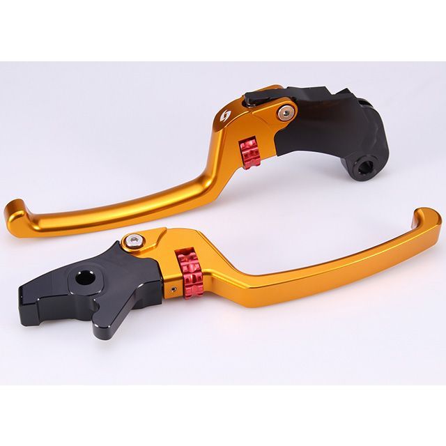 SPEEDRA アジャスタブルレバーセット スタンダードタイプ（レバー本体：ゴールド） アジャスターカラー レッド SPEEDRA