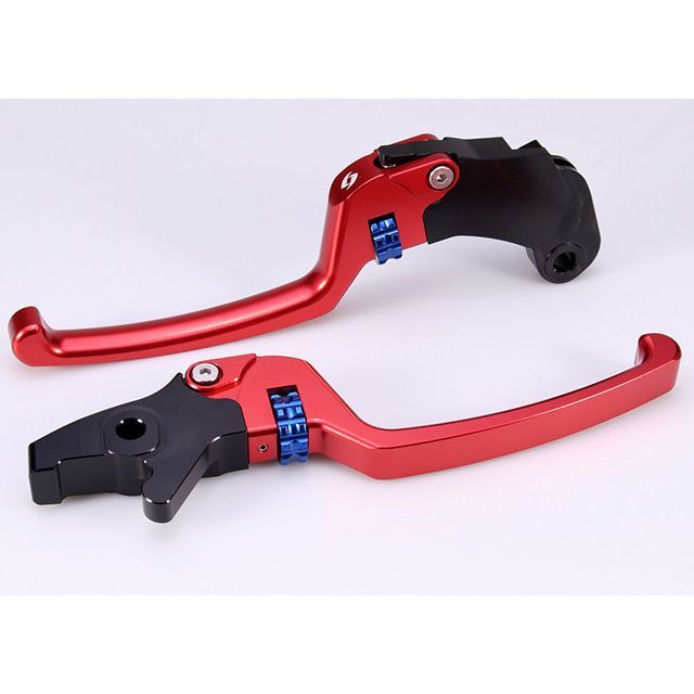 SPEEDRA アジャスタブルレバーセット スタンダードタイプ（レバー本体：レッド） アジャスターカラー ブルー SPEEDRA