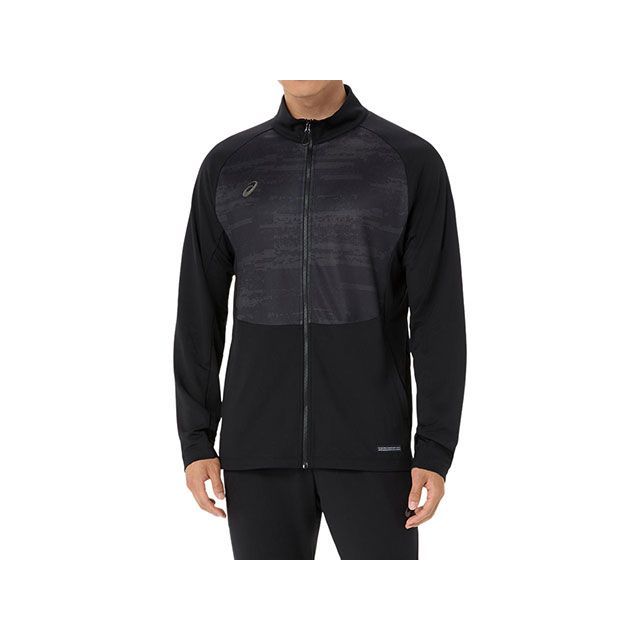 アシックス 2033C027 ACTIMOTIONドライグラフィックストレッチジャケット（パフォーマンスブラック） サイズ M ASICS