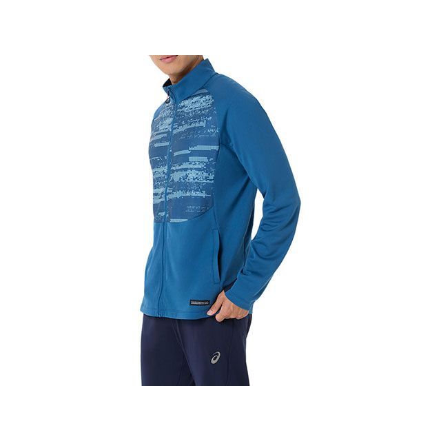 アシックス 2033C027 ACTIMOTIONドライグラフィックストレッチジャケット（トワイライトブルー） サイズ L ASICS_2