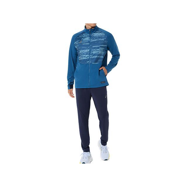 アシックス 2033C027 ACTIMOTIONドライグラフィックストレッチジャケット（トワイライトブルー） サイズ L ASICS_5