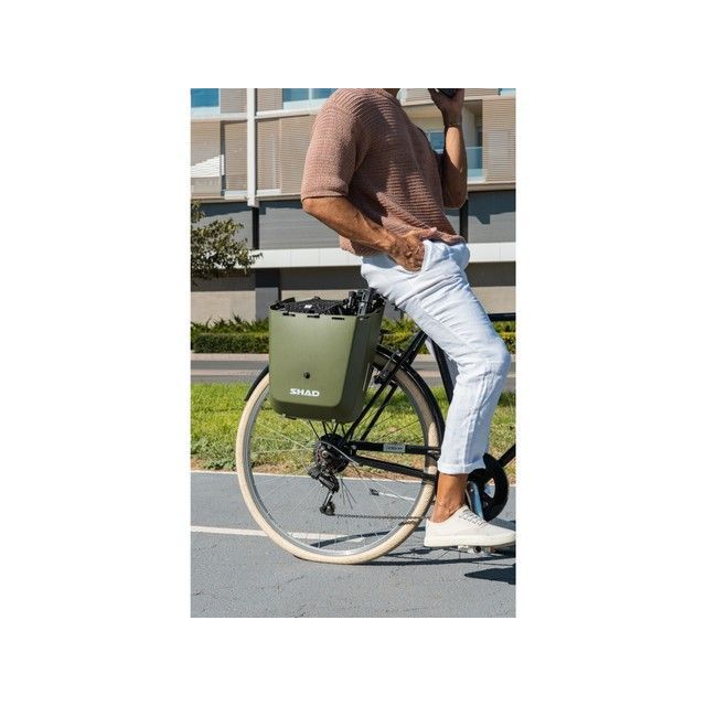 【メーカー直送】シャッド DAILY 自転車ボックス 20L ワンタッチ脱着式 アムステルダムグリーン SHAD_2