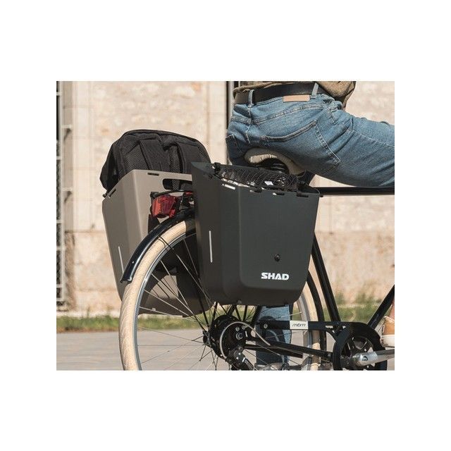 【メーカー直送】シャッド DAILY 自転車ボックス 20L ワンタッチ脱着式 オスログレー SHAD_3