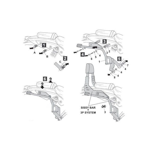 【メーカー直送】シャッド エリミネーター 500 3Pシステムフィッティングキット エリミネーター/SE（24-26） SHAD_3