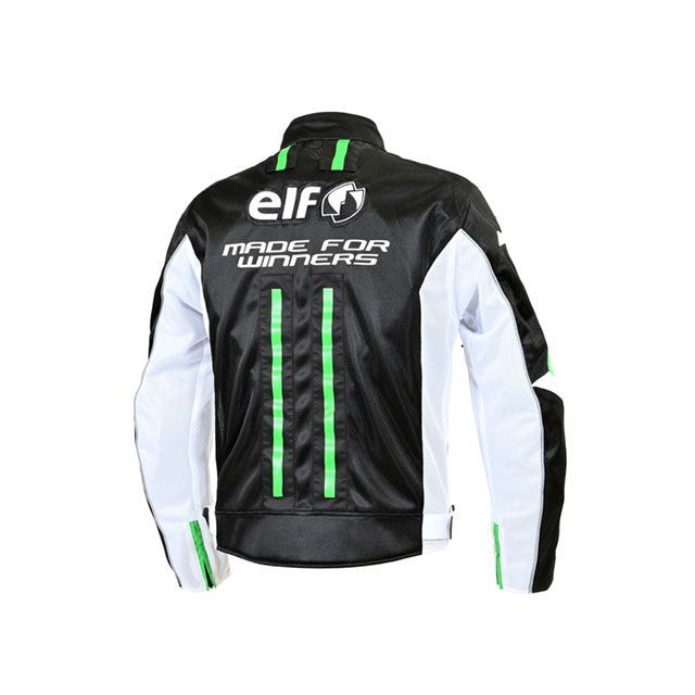 エルフ ライディングウェア 2026春夏モデル EJ-S123 キアロジャケット（ブラック/グリーン） サイズ 4L elf riding wear_1