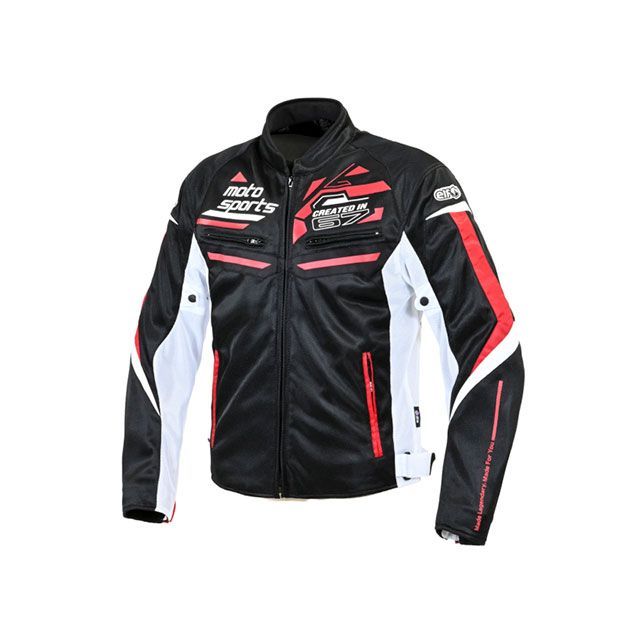エルフ ライディングウェア 2026春夏モデル EJ-S123 キアロジャケット（ブラック/レッド） サイズ LL elf riding wear