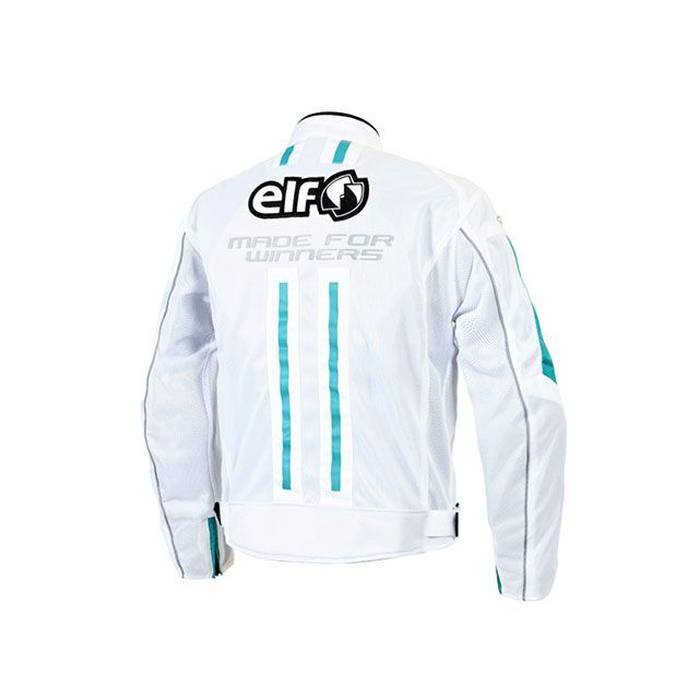 エルフ ライディングウェア 2026春夏モデル EJ-S123 キアロジャケット（ホワイト/ターコイズ） サイズ 3L elf riding wear_1