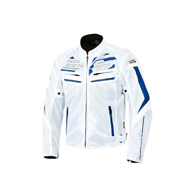 エルフ ライディングウェア 2026春夏モデル EJ-S123 キアロジャケット（ホワイト/ブルー） サイズ LL elf riding wear