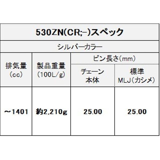 江沼チェーン 汎用 NXリングシールチェーン THREED 530ZN/3D（CR：-）90L MLJ（シルバー） サイズ 128L EKチェーン_4