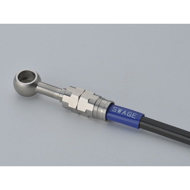 正規品／スウェッジライン ゼファー750 ゼファー750RS リアホースキット ホースエンド：ステンレスブラック ホースカラー：ブラック SWAGE…