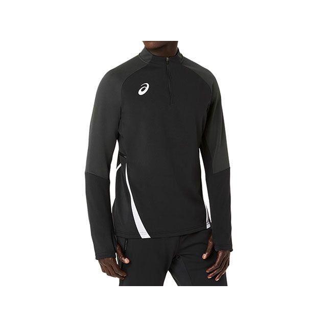 アシックス 2101A349 ハーフジップニットシャツ（パフォーマンスブラック） サイズ 2XL ASICS_2