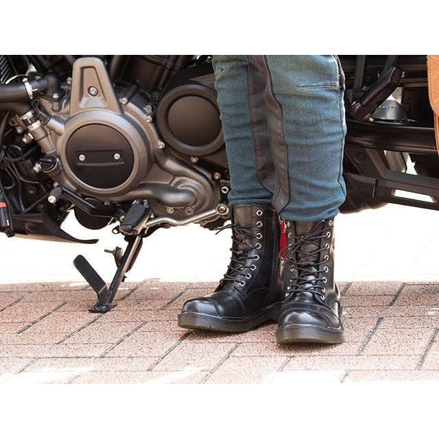 デグナー HS-B8A レディースシフトガード付なめし革ZIPブーツ（黒いこと） 大きさ 22.5糎 DEGNER