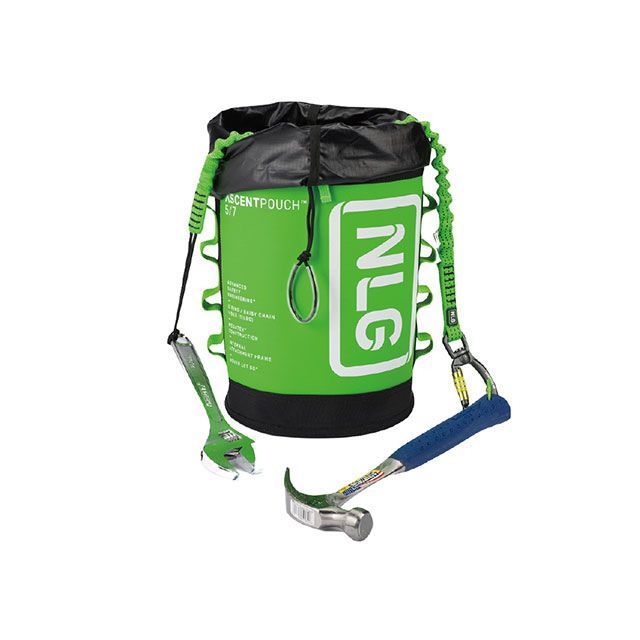 NLG 101520 高所作業用ツールポーチ 容量7L 最大荷重5kg 耐摩耗 4テザーポイント付 工具収納用 グリーン NLG_5