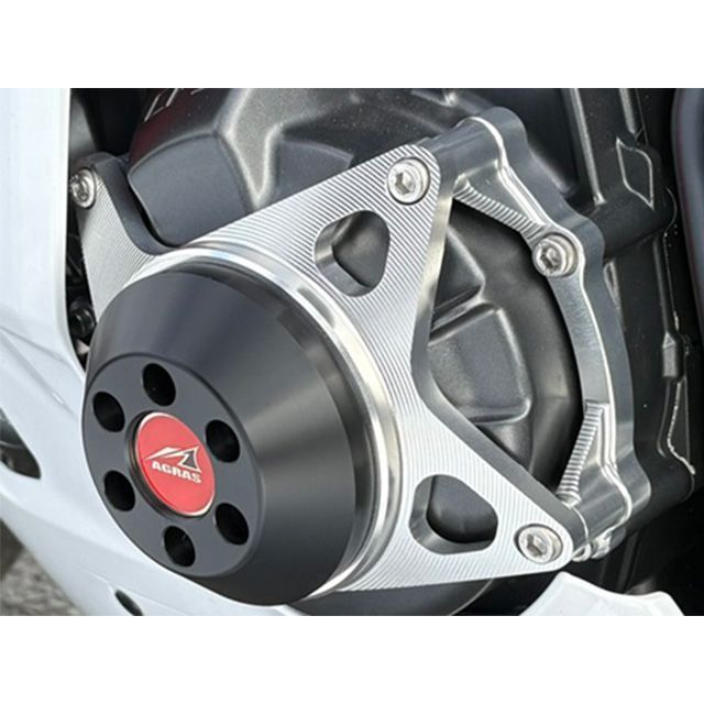 アグラス YZF-R9 レーシングスライダージェネレータータイプ（左側） ジュラコン（R） ホワイト AGRAS_1