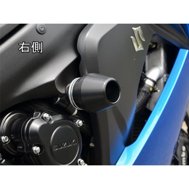 アグラス GSX-S1000 レーシングスライダー フレームタイプ φ60 ジュラコン（R） ホワイト（ロゴ有） AGRAS