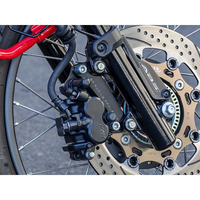 オーバーレーシング CT125 ビッグローター用キャリパーサポート（ブラック） OVER RACING
