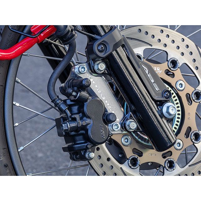 オーバーレーシング CT125 ビッグローター用キャリパーサポート（シルバー） OVER RACING