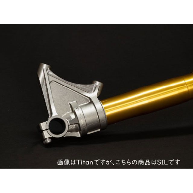 オーバーレーシング ZRX1200DAEG フロントフォークボトム ラジアルマウント オーリンズ正立フォーク用(シルバー) OVER RACING