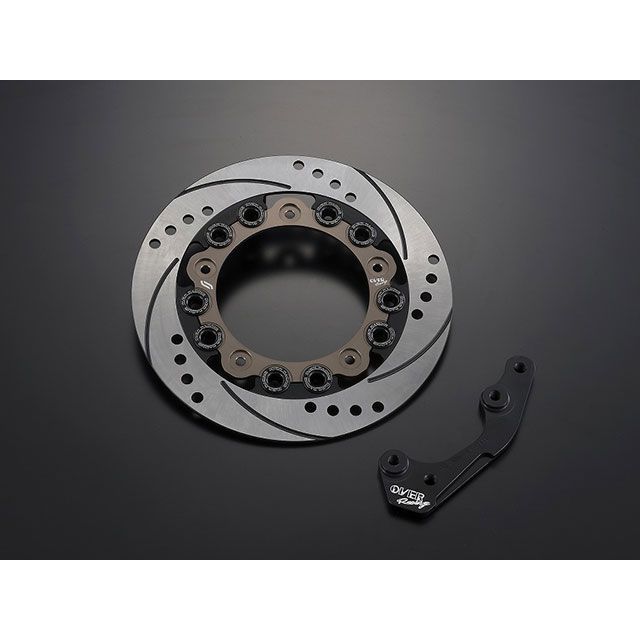 オーバーレーシング OVER×SUNSTAR フルフローティング ブレーキディスク ＆ 専用キャリパーサポート（ブラック） OVER RACING