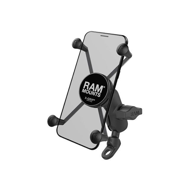 ラムマウント Xグリップ（M）＆9mm穴ミラーフレームベースセット（ショートアーム）1インチボール RAM MOUNTS