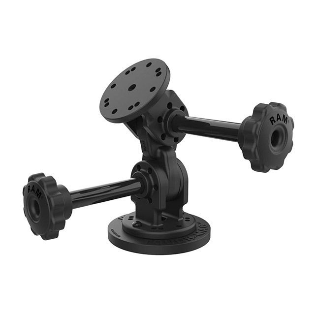 ラムマウント デュアルピボット マグネットマウント AMPSパターン ノブ付 RAM MOUNTS