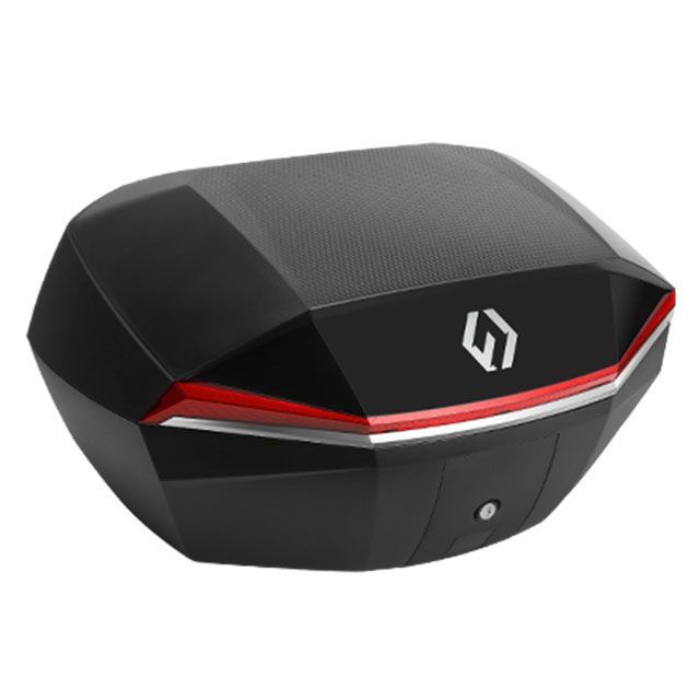 フルヒトロス リアボックス 48L用 SHIELD Top Case L トップケース バイク用（ブラック/レッド） FURCHTLOS