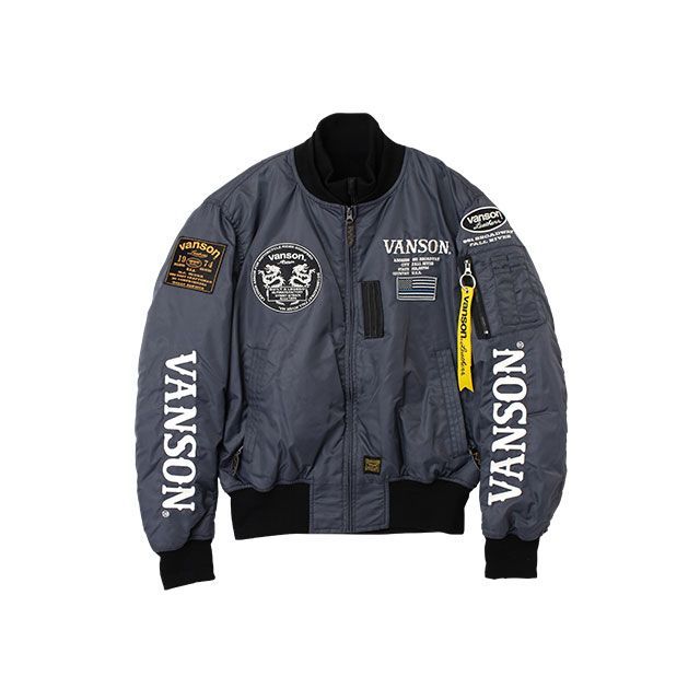 バンソン 2026-2027秋冬モデル VS26108W MA-1 JACKET（グレー/アイボリー） サイズ 2XL VANSON