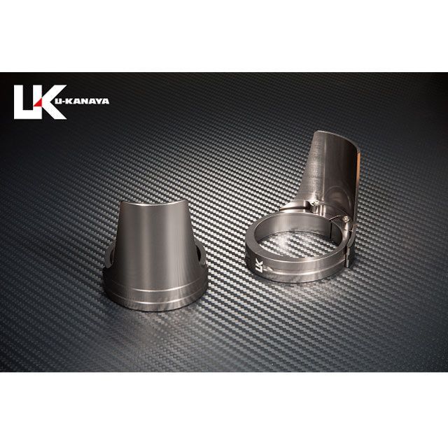 ユーカナヤ 汎用 アルミ削り出しビレットフォークガード ガードカラー チタン リングカラー チタン U-KANAYA バイクの通販は