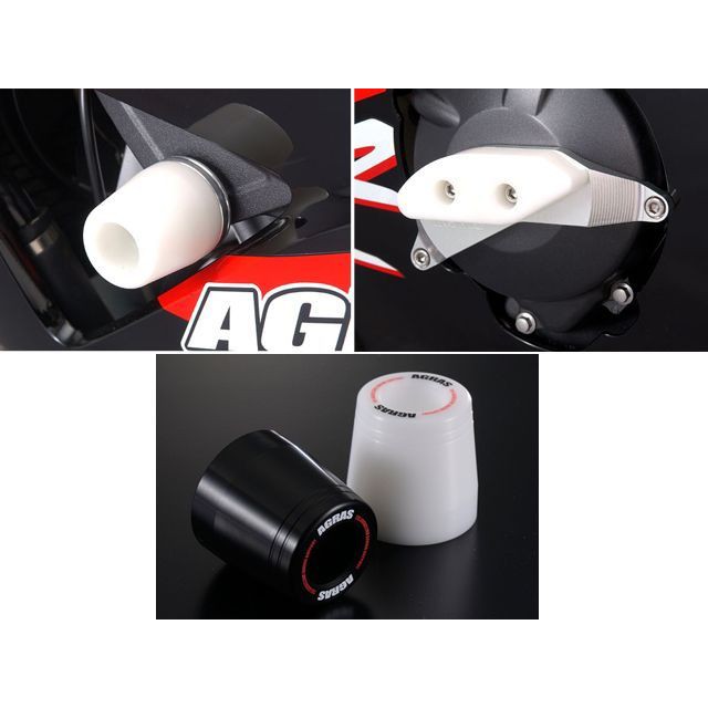 アグラス CBR954RR レーシングスライダー 3点SET カラー ジュラコン/ブラック タイプ ロゴ有 AGRAS バイクの通販はフレーム関連