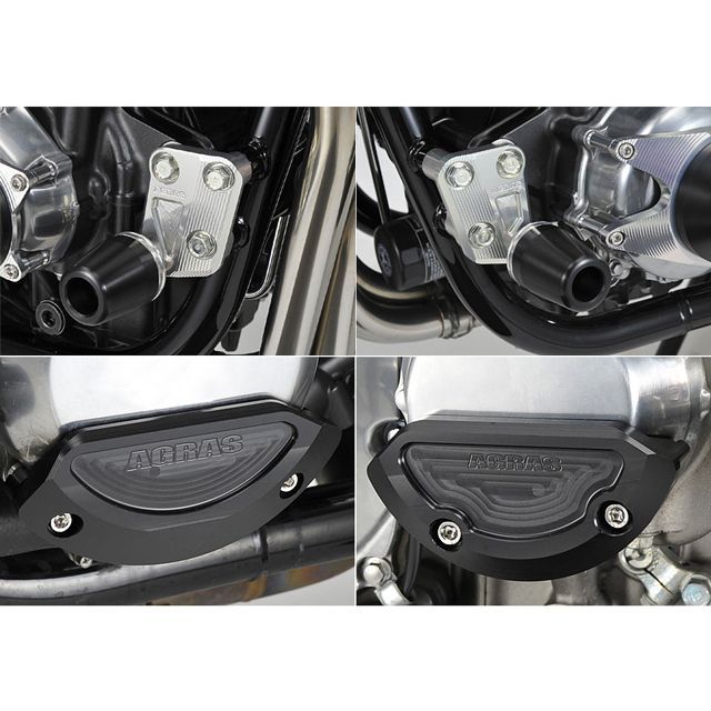 アグラス CB1100 レーシングスライダー 4点SET B カラー ジュラコン/ホワイト タイプ ロゴ有 AGRAS