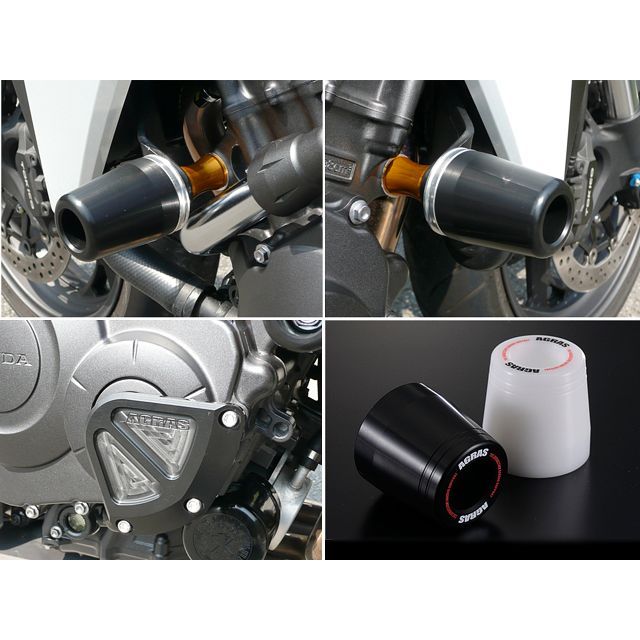 アグラス CB1000R レーシングスライダー 3点SET 50φ クランクB カラー ジュラコン/ブラック タイプ ロゴ無 AGRAS バイクの通販は 24,212円