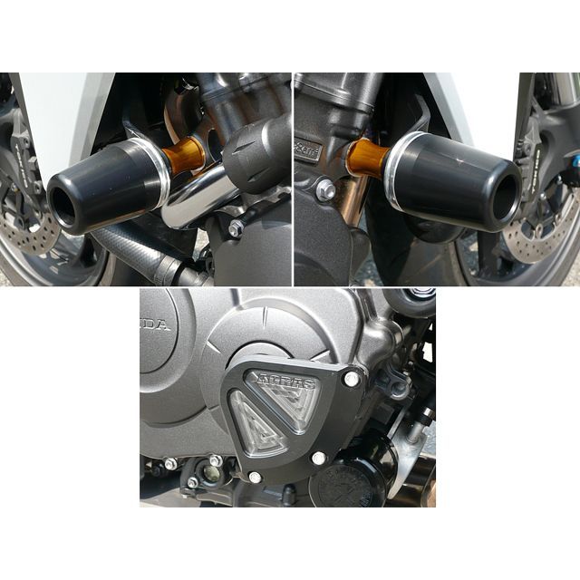 アグラス CB1000R レーシングスライダー 3点SET 60φ クランクB カラー ジュラコン/ホワイト AGRAS