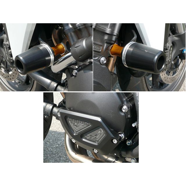 アグラス CB1000R レーシングスライダー 3点SET 50φ ジェネB カラー ジュラコン/ホワイト タイプ ロゴ無 AGRAS