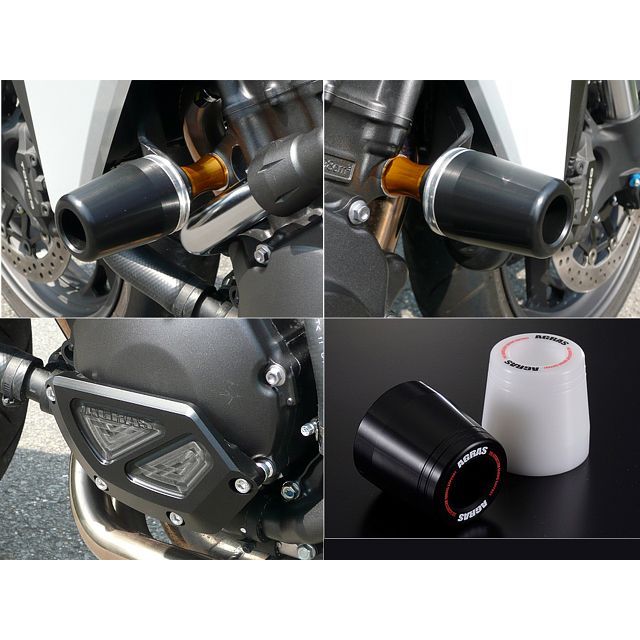 アグラス CB1000R レーシングスライダー 3点SET 50φ ジェネB カラー ジュラコン/ブラック タイプ ロゴ有 AGRAS