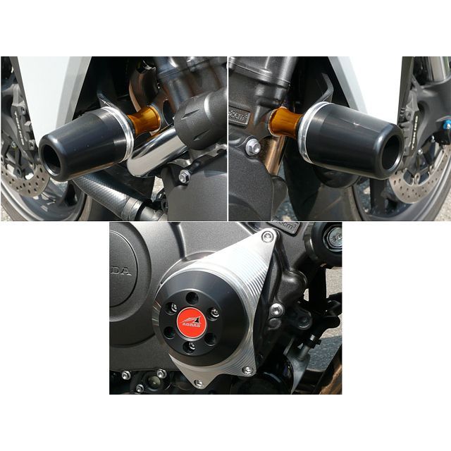アグラス CB1000R レーシングスライダー 3点SET 60φ クランクC カラー ジュラコン/ブラック AGRAS