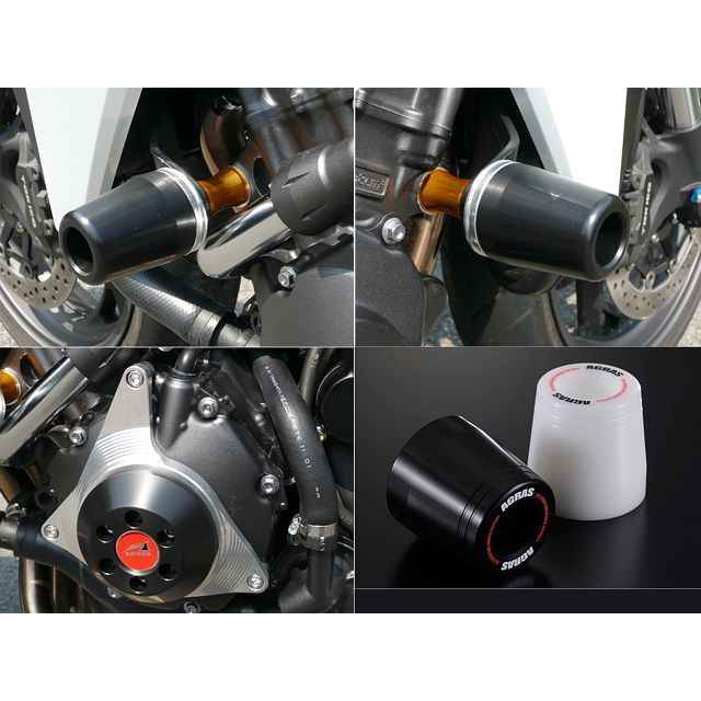 アグラス CB1000R レーシングスライダー 3点SET 50φ ジェネC カラー ジュラコン/ホワイト タイプ ロゴ無 AGRAS