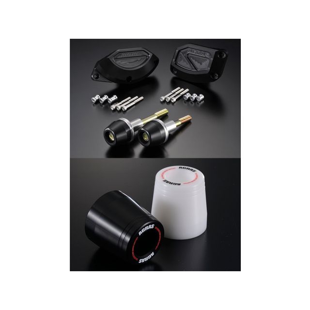 アグラス YZF-R1 レーシングスライダー 4点SET B カラー ジュラコン/ホワイト タイプ ロゴ有 AGRAS