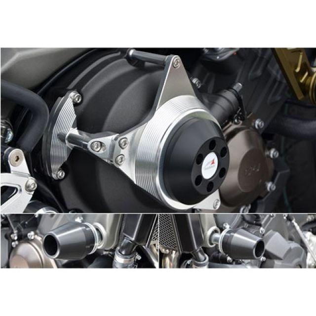 アグラス MT-09 レーシングスライダー 3点セット フレームφ60＋クラッチ カラー ジュラコン/ホワイト AGRAS バイクの通販は