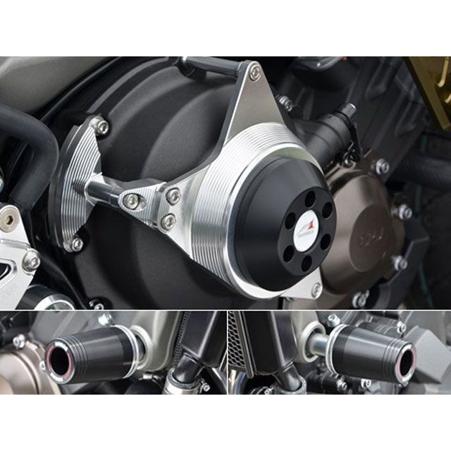 アグラス MT-07 レーシングスライダー 3点セット フレームφ50＋クラッチ カラー ジュラコン/ブラック タイプ ロゴ無 AGRAS