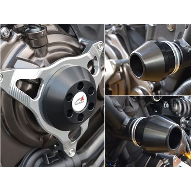 アグラス MT-07 レーシングスライダー 3点セット フレームφ60＋クラッチ カラー ジュラコン/ホワイト AGRAS バイクの通販は 33,943円