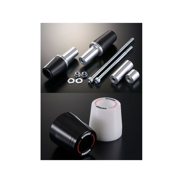 AGRAS アグラス レーシングスライダー ジュラコンカラー：ホワイト (ロゴ有) GSX-R600 GSX-R750 SUZUKI スズキ SUZUKI スズキ AGRAS レーシングスライダー 3点SET フレームφ60＋スターターA カラー