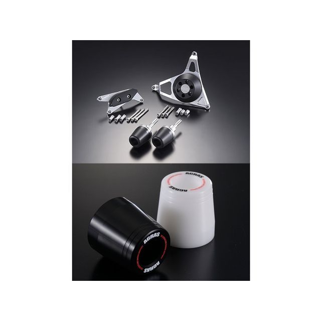 アグラス GSX-R1000 レーシングスライダー 4点SET A カラー ジュラコン/ホワイト タイプ ロゴ有 AGRAS バイクの通販は